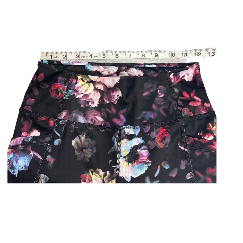 Avia Cropped Leggings Womens XS Multicolor Floral High-Waist Pull On Performance - Picture 6 of 6